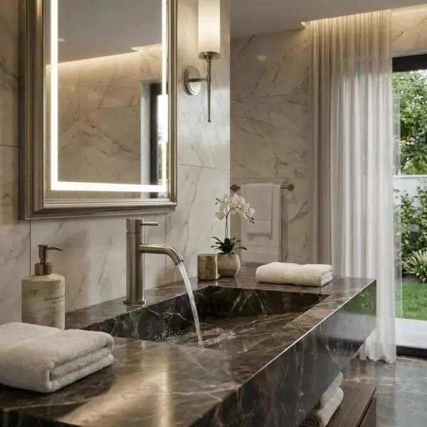 RUBINETTO-LAVABO-LEVANTE-BASSO-CANNA-FUCILE