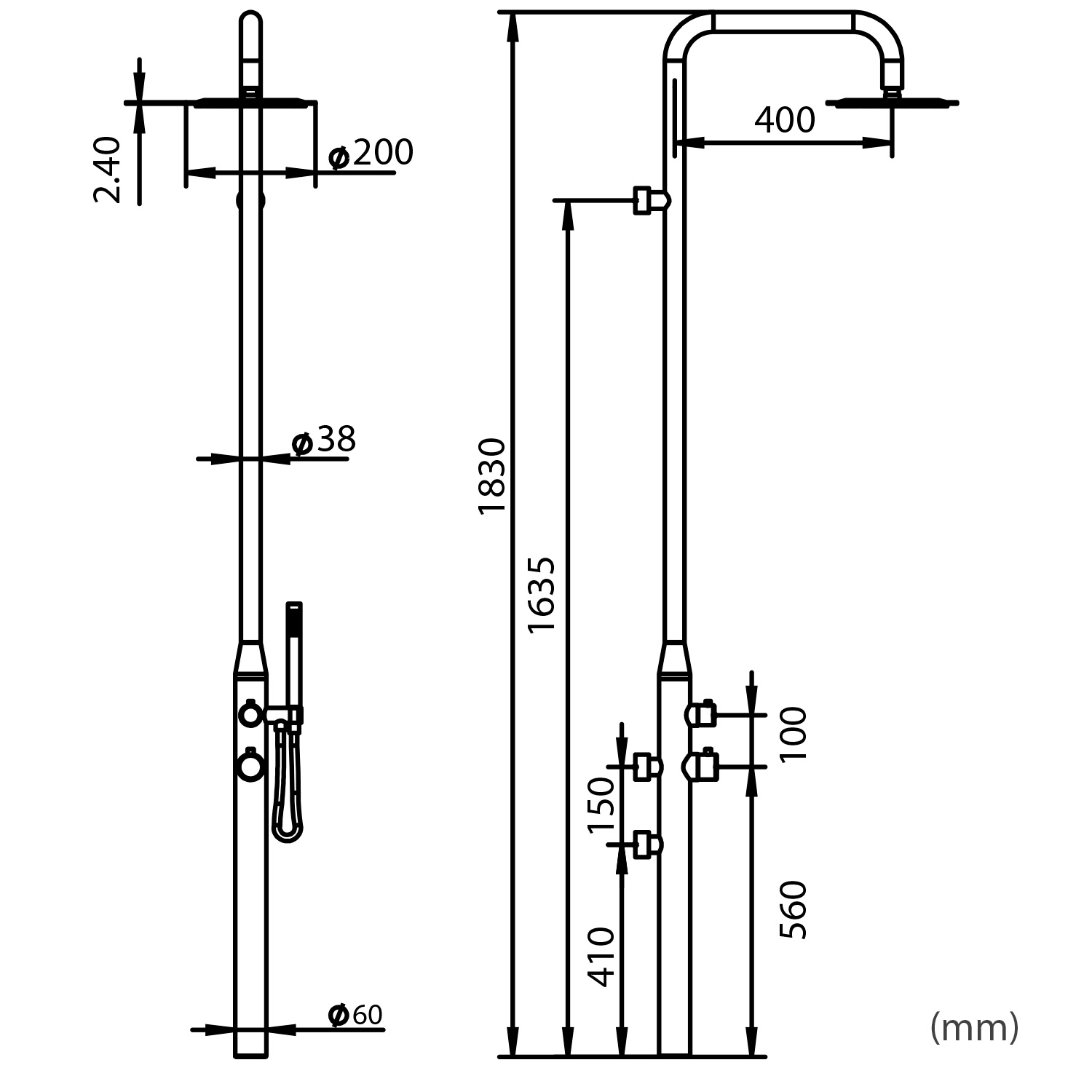 DOCCIA-PULA-PARETE-INOX - Imagen 4
