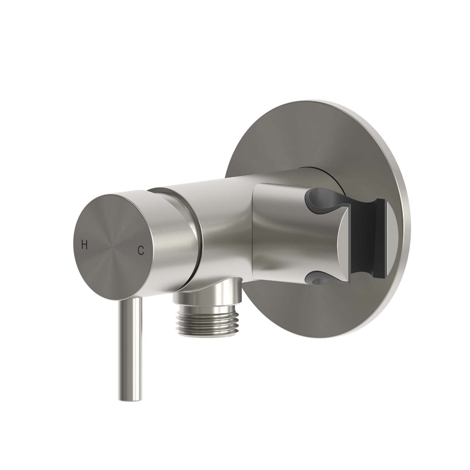 MISCELATORE-MURO-ATTACCO-DOCCINO-LEVANTE-INOX - Imagen 2