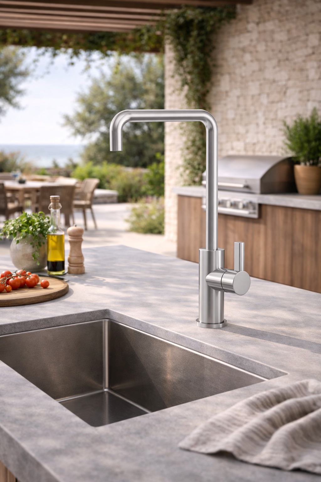 RUBINETTO-LAVELLO-LEVANTE-QUADRO-INOX - Imagen 3